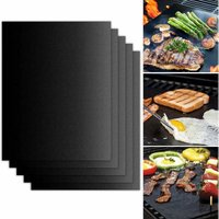 Longziming - BBQ-Backmatten 5 Stück Grillmatten zum Backen von Blechen 40 x 33 cm Antihaft und wiederverwendbar für Gas- und Holzkohle-Elektrogrill von LONGZIMING