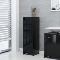 Badezimmerschrank Schwarz 30x30x95 cm Spanplatte von LONGZIMING