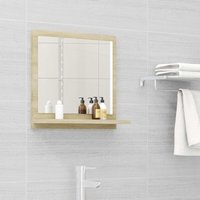 Badspiegel Sonoma-Eiche 40x10,5x37 cm Spanplatte von LONGZIMING