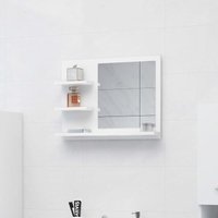 Badspiegel Weiß 60x10,5x45 cm Spanplatte von LONGZIMING