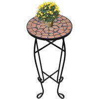 Longziming - Beistelltisch Tisch Bistrotisch Blumenständer Terrakotta von LONGZIMING