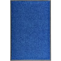 Longziming - Fußmatte Waschbar Blau 60x90 cm von LONGZIMING