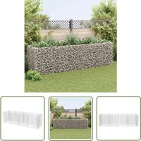 Doc&et² - The Living Store Gabionen-Hochbeet Stahl 360×90×100 cm - Gabionen-Hochbeet - Stahlteich - Gartendekoration - Blumenerde - Steinpflanze von DOC&ET²