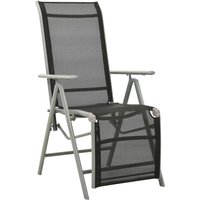 Longziming - Garten-Liegestuhl Textilene und Aluminium Silbern von LONGZIMING