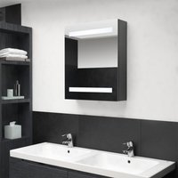 LED-Bad-Spiegelschrank Grau 50x14x60 cm von LONGZIMING