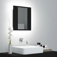 LED-Bad-Spiegelschrank Schwarz 40x12x45 cm von LONGZIMING