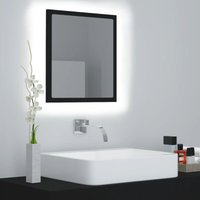 LED-Badspiegel Schwarz 40x8,5x37 cm Spanplatte von LONGZIMING