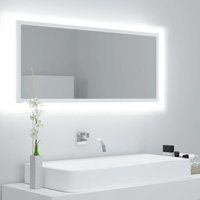Longziming - LED-Badspiegel Weiß 100x8,5x37 cm Spanplatte von LONGZIMING