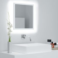 LED-Badspiegel Weiß 40x8,5x37 cm Spanplatte von LONGZIMING