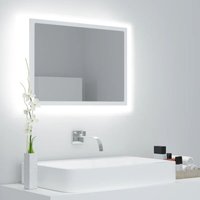 LED-Badspiegel Weiß 60x8,5x37 cm Spanplatte von LONGZIMING