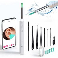 Longziming - 1080P hd 3,6 mm Ohr-Otoskop-Inspektionskamera, IP67 wasserdichter Ohrreiniger mit 6 LED-Leuchten, Ohrreinigungswerkzeug, geeignet für von LONGZIMING