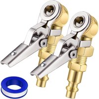 Longziming - 2er-Pack geschlossenes Kugelfutter mit Clip, 1/4-Zoll-FNPT-Verriegelungsluftfutter-Reifenfülldüse mit Schnellanschluss, für Longziming - 2er-Pack geschlossenes Kugelfutter mit Clip, 1/4-Zoll-FNPT-Verriegelungsluftfutter-Reifenfülldüse mit Schnellanschluss, für von LONGZIMING