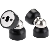 Longziming - 2er-Pack leistungsstarke magnetische Türstopper – Mini-Türstopper aus Edelstahl mit Schrauben, robuste magnetische Türstopper für von LONGZIMING
