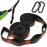 2er-Set Hängemattengurte, 2 m x 2,5 cm Hängemattengurte aus Polyester, Hängemattengurte mit 2 Karabinern, Baumhängemattengurte maximale Belastung 300 2er-Set Hängemattengurte, 2 m x 2,5 cm Hängemattengurte aus Polyester, Hängemattengurte mit 2 Karabinern, Baumhängemattengurte maximale Belastung 300 von LONGZIMING