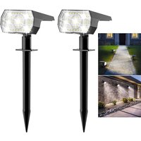 Longziming - 2er Set Solarstrahler Außen, 56 LEDs 3 Modi Außen Solar Gartenlampe, 2 in 1 Funktion und IP65 Wasserdicht Außen Solar Flutlicht für Longziming - 2er Set Solarstrahler Außen, 56 LEDs 3 Modi Außen Solar Gartenlampe, 2 in 1 Funktion und IP65 Wasserdicht Außen Solar Flutlicht für von LONGZIMING