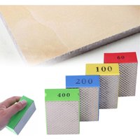 4 Stück Diamant-Handpolierpads, Diamant-Schleifblöcke, Schleifblöcke für Stein, Keramik, Fliesen, Glas, 4 Rauheitsstufen – 60 100 200 400 von LONGZIMING