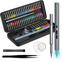 58-in-1-Elektroschraubendreher-Set, wiederaufladbares Akkuschrauber-Set, Präzisions-Reparaturwerkzeug-Set mit 50 Bits, für Uhren, Telefone, Montage von LONGZIMING
