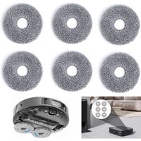 Longziming - 6er-Pack wiederverwendbare Mikrofaser-Reinigungstücher für Ecovacs deebot T30 omni/pro Original maschinenwaschbares Zubehör Longziming - 6er-Pack wiederverwendbare Mikrofaser-Reinigungstücher für Ecovacs deebot T30 omni/pro Original maschinenwaschbares Zubehör von LONGZIMING