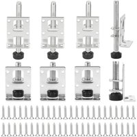 Longziming - 8 Stück Verstellbare Möbelbeine Set, 55mm + 102mm Stahl Verstellbares Bein, Tischbeine Schrankbein Höhenverstellbar, mit 48 Kleinen von LONGZIMING