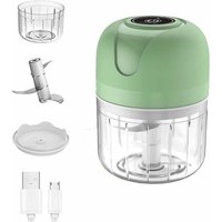Longziming - Elektrische Küchenmaschine, Mini-Elektro-Knoblauchhacker, 250 ml, kabelloser tragbarer Küchen-Lebensmittelhacker, für Knoblauch, Gemüse, von LONGZIMING