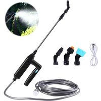 Elektrosprüher, Dachsprüher, 7,4V/1A Elektrischer Gartensprüher, Akkusprüher mit 3 Düsen und 5M Schlauch, usb wiederaufladbar, für Rasen, Garten von LONGZIMING