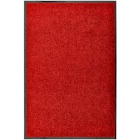 Longziming - Fußmatte Waschbar Rot 60x90 cm von LONGZIMING