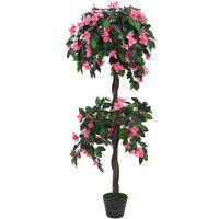 Künstliche Rhododendron-Pflanze mit Topf 155 cm Grün und Rosa von LONGZIMING