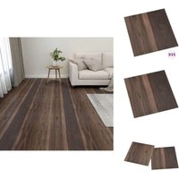 Longziming - PVC-Fliesen Selbstklebend 55 Stk. 5,11 m² Dunkelbraun - PVC-Böden - Selbstklebender Bodenbelag - Vinylboden - Wohnzimmerboden Longziming - PVC-Fliesen Selbstklebend 55 Stk. 5,11 m² Dunkelbraun - PVC-Böden - Selbstklebender Bodenbelag - Vinylboden - Wohnzimmerboden von LONGZIMING