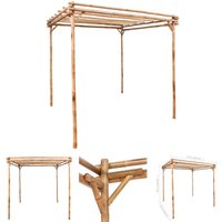The Living Store Pergola Bambus 170×170×220 cm - Rosenbögen, Gitter & Pergolen - Braun von LES TENDANCES