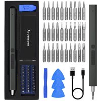 Longziming - Präzisions-Elektroschraubendreher, 36-in-1-LED-Elektroschraubendreher-Set, per usb wiederaufladbarer von LONGZIMING