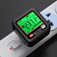 Longziming - Steckdosentester, Erdungsdrahttester, LCD-Anzeige, RCD-Auslösetest, Polaritätsphasenprüfung, Steckdosendetektor, ac 30–260 v, 45–65 Hz von LONGZIMING