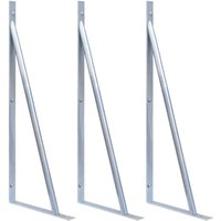 Longziming - Stützen für Zaunpfosten 3 Stk. Verzinkter Stahl von LONGZIMING