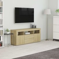 Longziming - TV-Schrank Sonoma-Eiche 120 x 30 x 50 cm Spanplatte von LONGZIMING