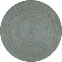 Teppich Handgefertigt Jute Rund 90 cm Olivgrün von LONGZIMING