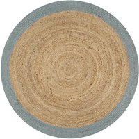 Teppich Handgefertigt Jute mit Olivgrünem Rand 90 cm von LONGZIMING