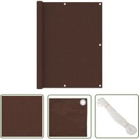 Longziming - The Living Store Balkon-Sichtschutz Braun 120x400 cm Oxford-Gewebe - Balkon Sichtschutz - Privatsphäre Schutz - Windschutz - Wasserfest von LONGZIMING