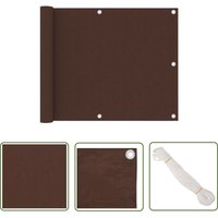Longziming - The Living Store Balkon-Sichtschutz Braun 75x300 cm Oxford-Gewebe - Balkon Sichtschutz - Privatsphäre Schutz - Windschutz - Wasserfest von LONGZIMING