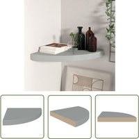 Longziming - The Living Store Eck-Schweberegal Grau 35x35x3,8 cm mdf - Eckwandregal - Wandregal Grau - Schwebender Regal - Wohnraumgestaltung - Regal Longziming - The Living Store Eck-Schweberegal Grau 35x35x3,8 cm mdf - Eckwandregal - Wandregal Grau - Schwebender Regal - Wohnraumgestaltung - Regal von LONGZIMING