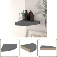 Longziming - The Living Store Eck-Schweberegal Hochglanz-Grau 25x25x3,8 cm mdf - Eckwandregal - Wandregal Grau - Schwebender Regal - Waben-MDF Longziming - The Living Store Eck-Schweberegal Hochglanz-Grau 25x25x3,8 cm mdf - Eckwandregal - Wandregal Grau - Schwebender Regal - Waben-MDF von LONGZIMING