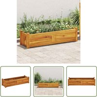 Longziming - The Living Store Garten-Hochbeet Akazienholz 100x30x25 cm - Holz Hochbeet - Akazienholz Hochbeet - Garten Hochbeet - Blumenerde Behälter von LONGZIMING