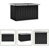 Longziming - The Living Store Gartenbox Anthrazit 109x67x65 cm - Gartentresore - Gartenaufbewahrung - Gartenkiste - Außenlagerung - Werkzeugschrank von LONGZIMING