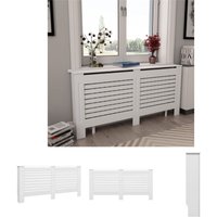 The Living Store Heizkörperabdeckung Weiß 172×19×81,5 cm mdf - Heizkörper-Zubehör - Weiß von LONGZIMING