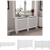 Longziming - The Living Store Heizkörperverkleidungen 2 Stk. Weiß 152 x 19 x 81,5 cm mdf - Heizkörper-Zubehör - Weiß von LONGZIMING