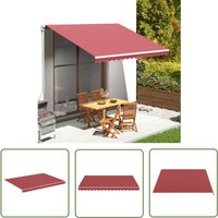 Longziming - The Living Store Markisenbespannung Burgunderrot 4x3 m - Markisenbespannung - Markisenstoff - Sonnenschutz - Garten - Terrasse von LONGZIMING