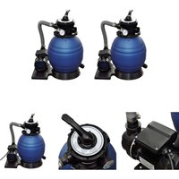 Longziming - The Living Store Sandfilterpumpen 2 Stk. 400 w 11.000 L/h - Pool- & Whirlpool-Filter von LONGZIMING