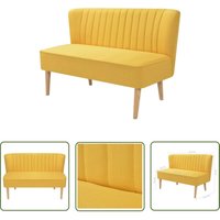 Longziming - The Living Store Sofa Stoff 117x55,5x77 Gelb - Sofas - Couch - Wohnzimmersofa - Polstersofa - Gelbes Sofa von LONGZIMING