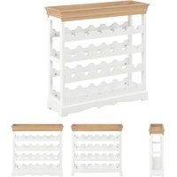The Living Store Weinschrank Weiß 70 x 22,5 x 70,5 cm mdf - Weinregale - Weiß von LONGZIMING
