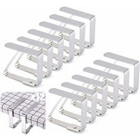 Tischdeckenklammern, 12-teiliges Set Anti-Rutsch-Tischdeckenklammern-Set Große Tischdeckenklammern aus Edelstahl für den Außenbereich, verstellbare von LONGZIMING