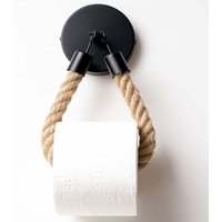 Toilettenpapierhalter Schwarz Matt - schraubenmontage - Vintage Klopapierhalter - Klorollenhalter Toilettenpapierhalter Vintage - wc Papier Halterung von LONGZIMING
