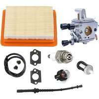 Longziming - Vergaser mit Luftfilter und Kraftstoffleitung, Vergaser-Kit für Stihl FS120 FS200 FS020 FS202 FS300 FS350 Freischneider von LONGZIMING